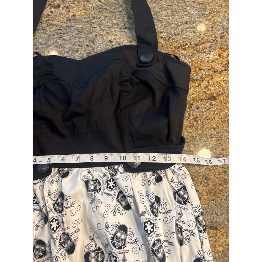 Her Universe Disney Dress Shop Darth Vader Halter Dress‎ Size Large Black White - Picture 2 of 10